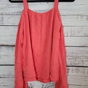 Cold Shoulder Pink Top